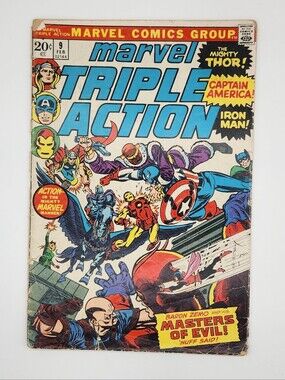 Marvel Triple Action Comic Art Coffee Table Book - Blue, Red, Yellow